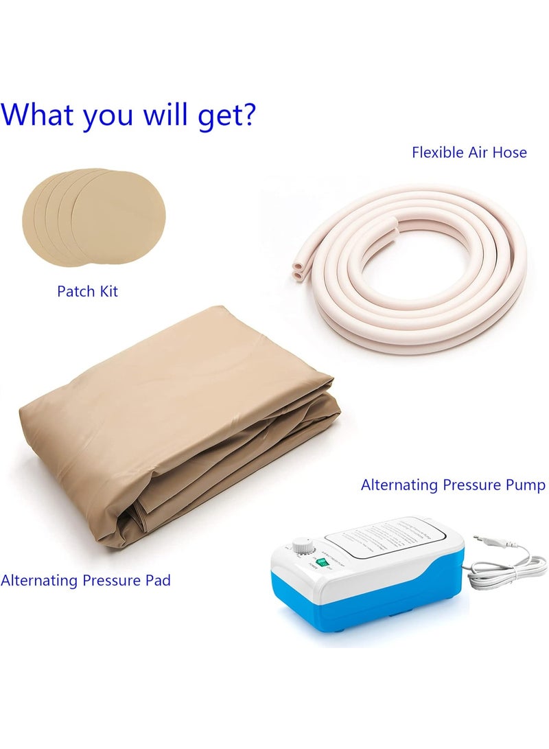 مرتبة هوائية طبية مع مضخة كهربائية متغيرة الضغط، مرتبة وقائية لمرضى القرح الجلدية وملازمي الفراش، نظام توزيع هواء آلي لراحة المريض - Image 3